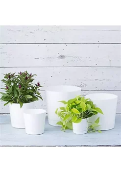 Novelty Full Depth Cylinder Pot, White, 10 Inch -Gardener Select Shop Belk 116