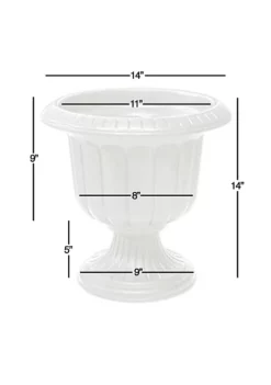 Novelty Classic Urn, 14 Inch, White -Gardener Select Shop Belk 122