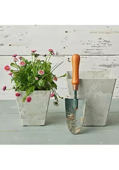 Novelty (#35080) Ella Square Planter, Artstone Collection, Mint - 6 inch -Gardener Select Shop Belk 141