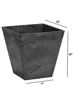 Novelty ArtStone Novelty 35188 Square Ella Planter/Flower Pot, Black, 18-Inch -Gardener Select Shop Belk 160