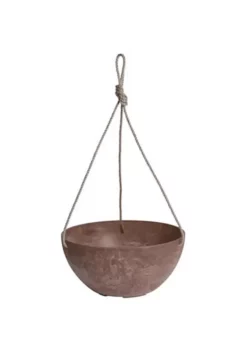 Novelty Artstone Hanging Bowl Planter/Flower Pot, Rust, 12�