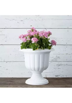 Novelty (#38192) Classic Urn Garden Pot/Planter, Plastic, White 19" -Gardener Select Shop Belk 224