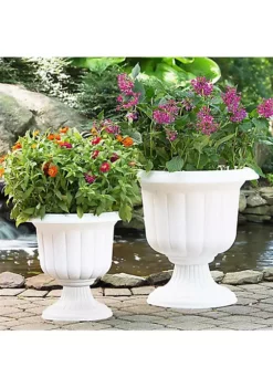 Novelty (#38192) Classic Urn Garden Pot/Planter, Plastic, White 19" -Gardener Select Shop Belk 225