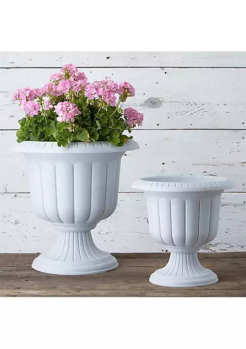 Novelty (#38196) Classic Urn Garden Pot/Planter, Plastic, Stone color - 19" 4 Novelty (#38196) Classic Urn Garden Pot/Planter, Plastic, Stone color - 19" - Image 4