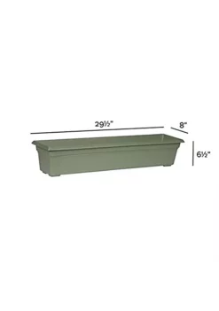 Novelty Countryside Flower Box, 30 Inch, Sage -Gardener Select Shop Belk 258