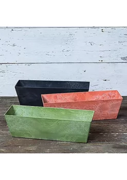 Novelty Artstone Ella Flower Box, Grey, 14.5 Inch 6 Novelty Artstone Ella Flower Box, Grey, 14.5 Inch -Gardener Select Shop Belk 264