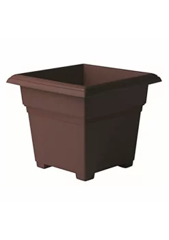 Novelty Countryside Square Tub Planter, Brown, 14 Inch