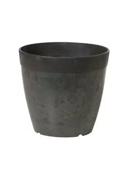 Novelty Dolce Round Planter, Black, 8 Inch