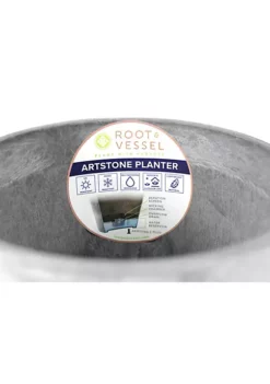 Novelty Artstone (#03080) Dolce Round Planter, 8 - Grey -Gardener Select Shop Belk 294