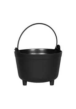 Novelty (#48128) Plastic Antique Kettle Planter, Black 12"
