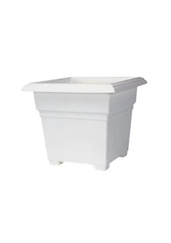 Gardener Select Shop 24 Novelty Countryside Square Tub Planter, White, 14 Inch