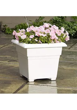 Novelty Countryside Square Tub Planter, White, 14 Inch -Gardener Select Shop Belk 321