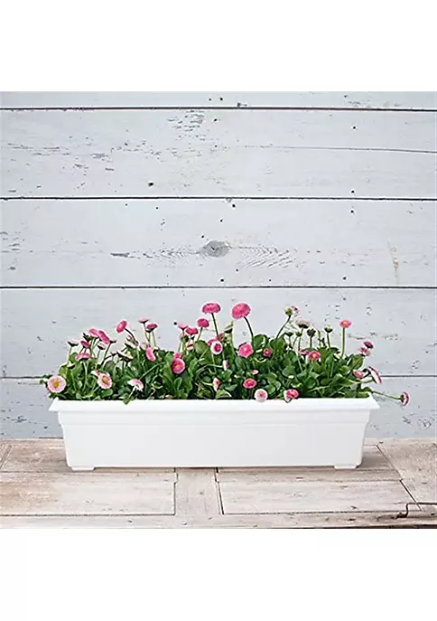 Novelty (#16302) Countryside Flower Box Planter, White - 30" 4 Novelty (#16302) Countryside Flower Box Planter, White - 30" - Image 4