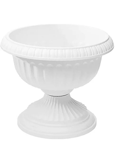 Novelty Grecian Urn Planter, White 12 inch 1 Novelty Grecian Urn Planter, White 12 inch