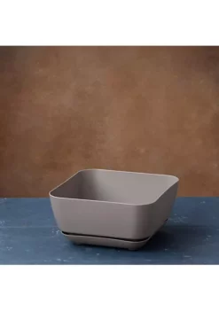 Novelty (#10023) Garden Square Out/Indoor Resin Planter Flower Pot, Taupe, 12" -Gardener Select Shop Belk 354