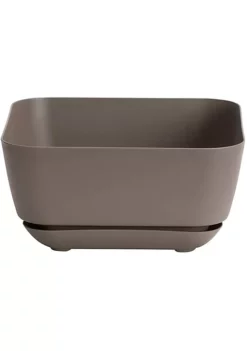 Novelty (#10023) Garden Square Out/Indoor Resin Planter Flower Pot, Taupe, 12" -Gardener Select Shop Belk 357