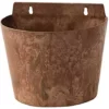 Novelty Hanging Napa Plastic Resin Flowerpot, Brown, 9.5"