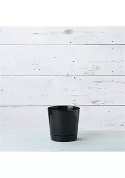 Novelty Full Depth Round Cylinder Black Pot, 8 inch -Gardener Select Shop Belk 418