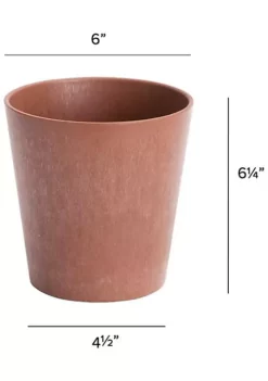 Novelty Metallic Cache Round Indoor Planter, Copper 6 Inches -Gardener Select Shop Belk 462