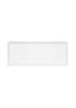 Novelty Manufacturing Countryside Plastic Flower Box Tray, White, 18" L
