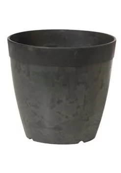 Novelty Artstone Dolce Round Planter, Black, 6 Inch