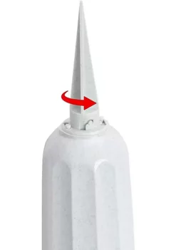 Novelty (#05016) Plastic Round Bottom Cemetery Vase, Stone - 3" x 7" (Qty 1) -Gardener Select Shop Belk 506