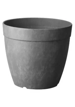 Novelty 03100 Artstone Dolce Round Planter, Grey, 10 Inch