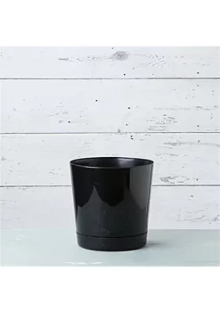 Novelty Full Depth Round Cylinder Pot, Black, 12-Inch -Gardener Select Shop Belk 530
