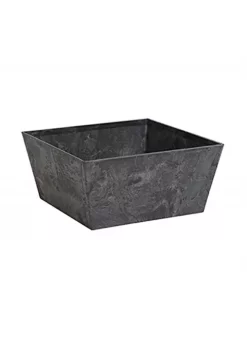Gardener Select Shop 32 Novelty 36108 Low Square Ella Planter, Black, 10-Inch