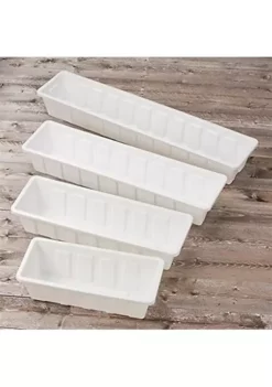 Novelty Poly-Pro Plastic White 24 Flower Box Planter -Gardener Select Shop Belk 567