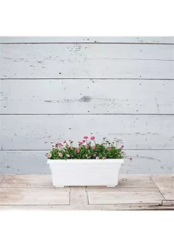 Novelty Countryside Flower Box Planter, 18 Inch, White -Gardener Select Shop Belk 576