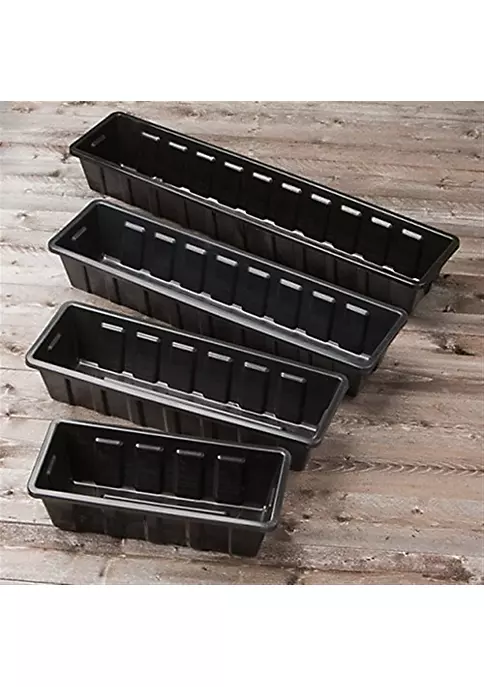 Novelty Poly-Pro Plastic Flower Box Planter - 18 Black 3 Novelty Poly-Pro Plastic Flower Box Planter - 18 Black - Image 3