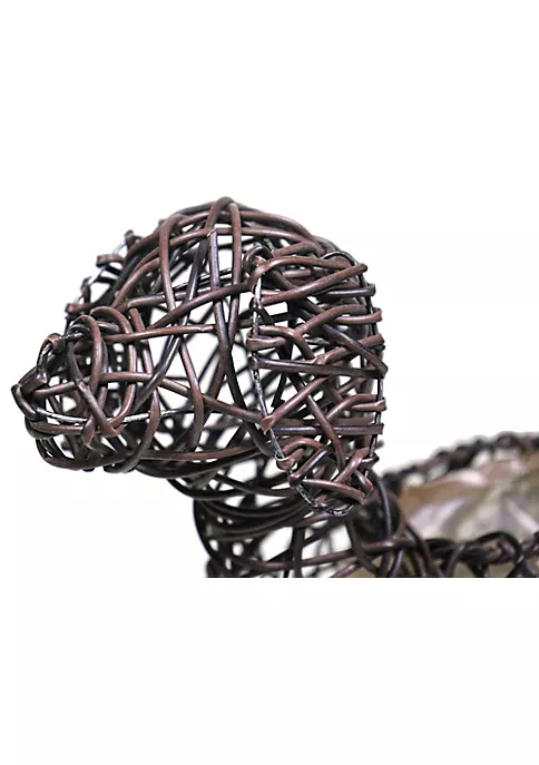 Gardener's Select GSARA815M Synthetic Rope Dog Planter Topiary, Brown, 13" 3 Gardener's Select GSARA815M Synthetic Rope Dog Planter Topiary, Brown, 13" - Image 3