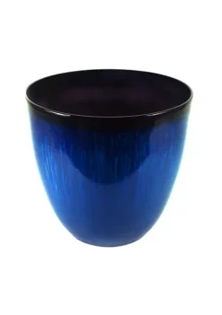 Gardener's Select (EPR18-105 Large Egg Shaped Planter - Modern Indoor & Outdoor Decorative Flower Pot/Box (18 Inch, Blue Flower) -Gardener Select Shop Belk 642