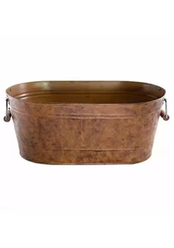 Gardener's Select Farmhouse Collection Oval Planter w/ Handles (17.5" x 9.5" x 7")