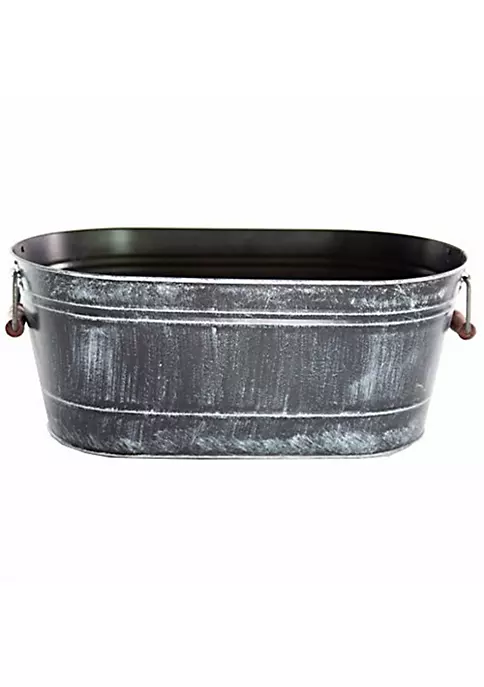 Gardener's Select Farmhouse Oval Planter w/ Handles, Black (17.5" x 9.5" x 7") 2 Gardener's Select Farmhouse Oval Planter w/ Handles, Black (17.5" x 9.5" x 7") - Image 2