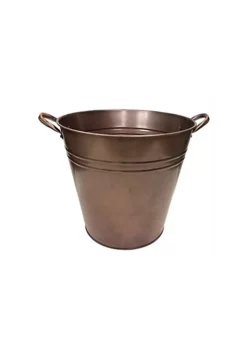 Gardener's Select Famrhouse Collection Tin Bucket, Antique Copper, (11" x 10")