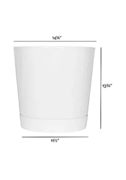 Novelty (#10142) Full Depth Cylinder Pot, White, 14 Inch -Gardener Select Shop Belk 73