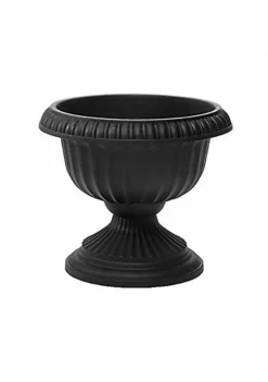 Novelty Outdoor Grecian Urn, Planter/Flower Pot, Plastic, Black, 18"