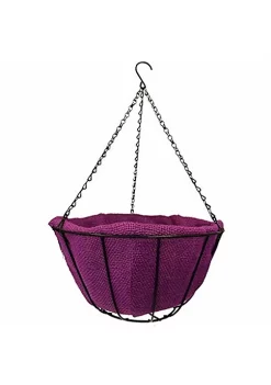 Gardener's Select (#GSALDJ314) Hanging Basket w/ Jute Coco Liner, Lavender - 14"