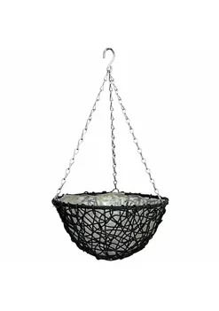 Gardener's Select (#RA811) Resin Hanging Basket, Dark Blue (16" D x 6" H)